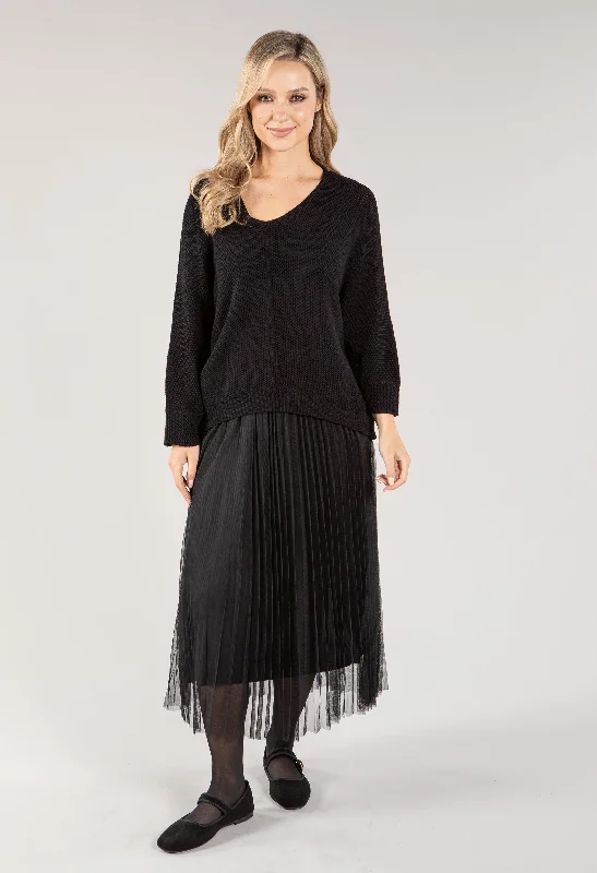 Knit Pop Over Tulle Dress