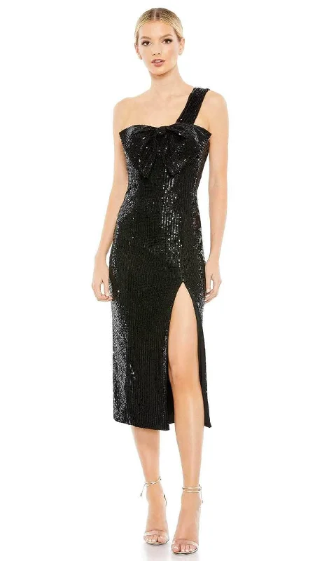 Ieena Duggal 11286 - Tea Length Sequined Cocktail Dress