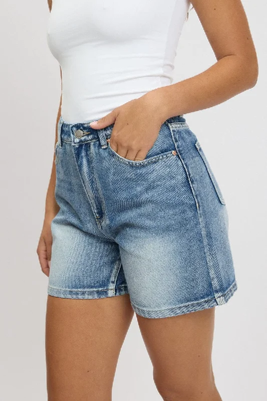 Denim Relaxed Shorts High Rise