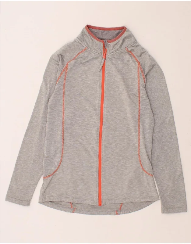 MOUNTAIN WAREHOUSE Womens Tracksuit Top Jacket UK 10 Small Grey Polyester