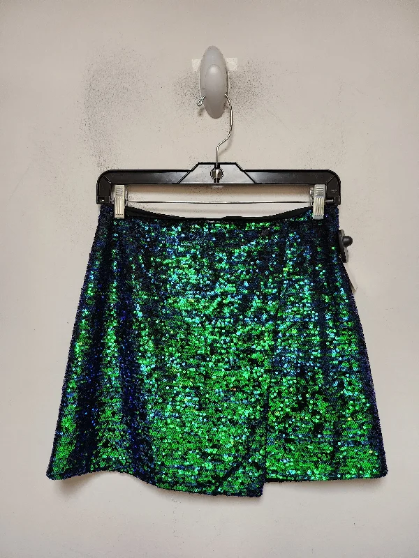 Skirt Mini & Short By Clothes Mentor In Blue & Green, Size: 4