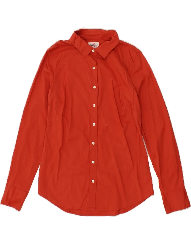 J. CREW Womens Shirt UK 10 Small Red Cotton