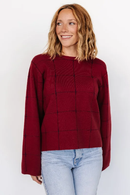 Remington Sweater | Red + Navy