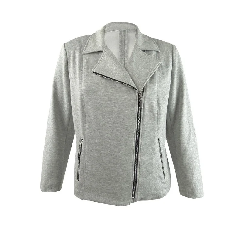 Bar III Women's Ponte-Knit Moto Jacket