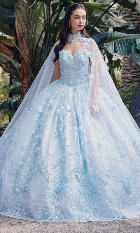 Juliet Dresses JT1449J - 3D Floral Embellished Sweetheart Ballgown