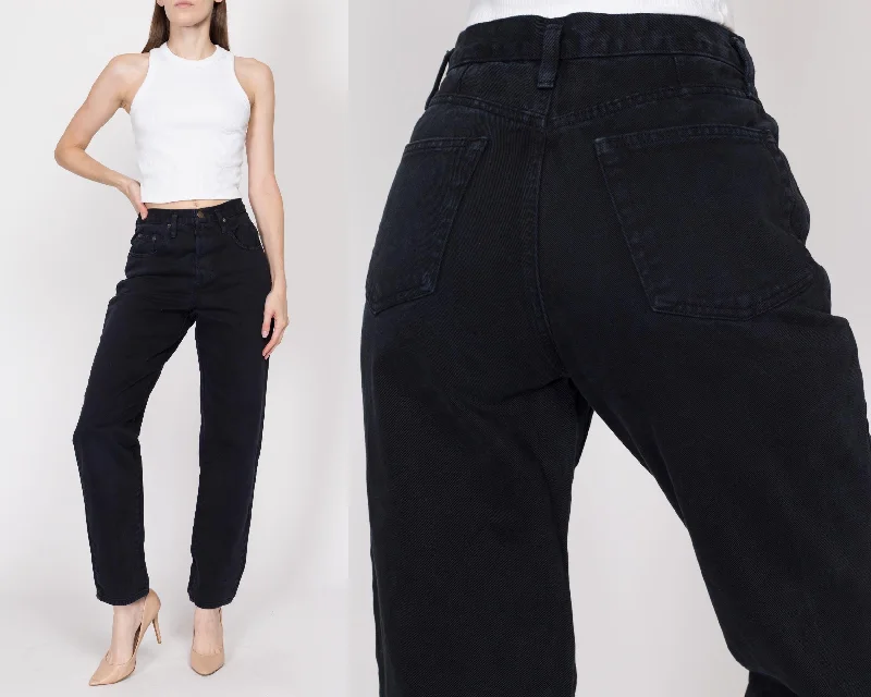 Small 90s Black High Waisted Mom Jeans 26"