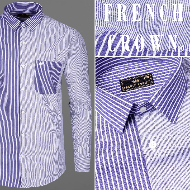 Victoria Blue Striped Premium Cotton Shirt