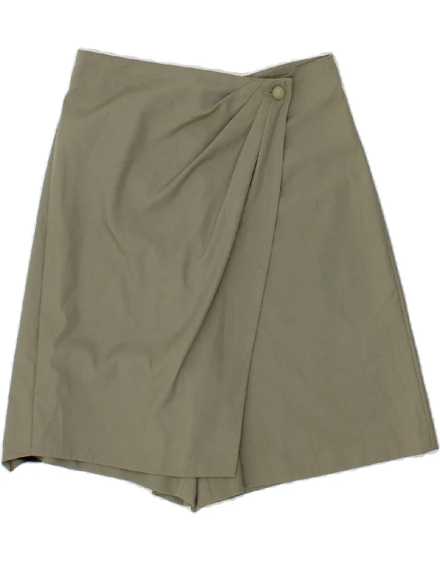 VINTAGE Womens Skort Medium W30 Khaki Polyester