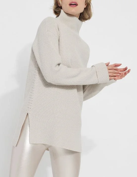 Lysse Canela Cozy Rib Pullover Sweater Deep Alabaster