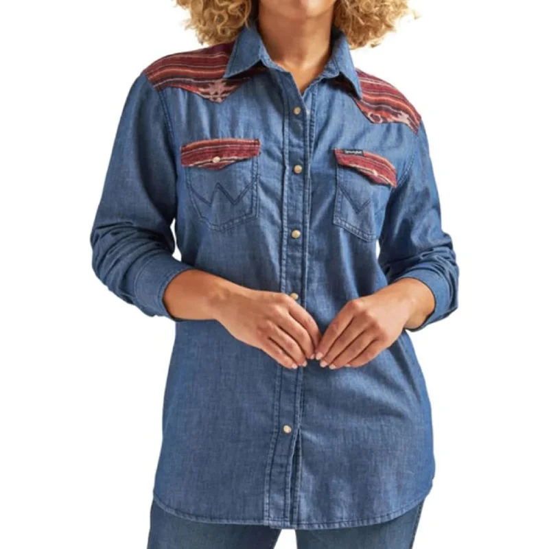 Wrangler Women's Denim Aztec Shirt