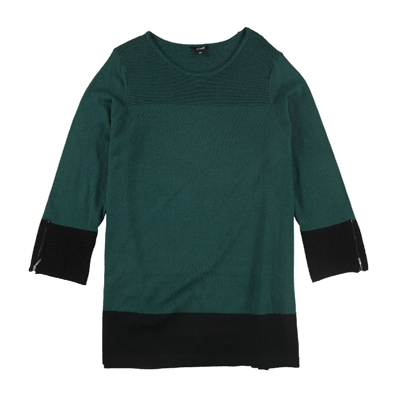 Alfani Womens Ottoman-Knit Pullover Sweater, Green, X-Large