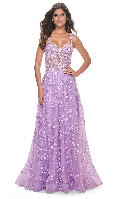 La Femme 31996 - Floral Festooned Prom Dress