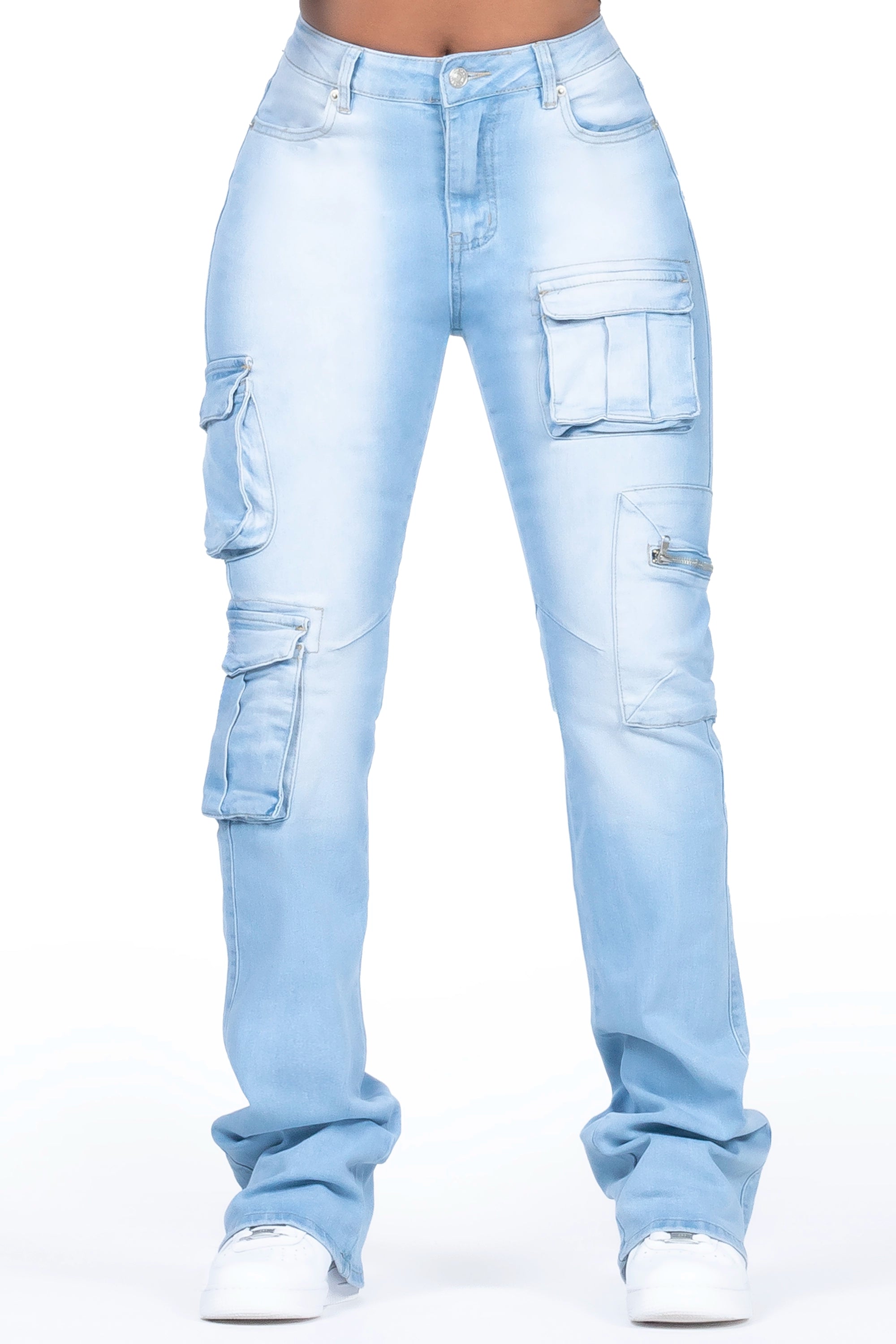 Corrine Light Wash Super Stacked Jean