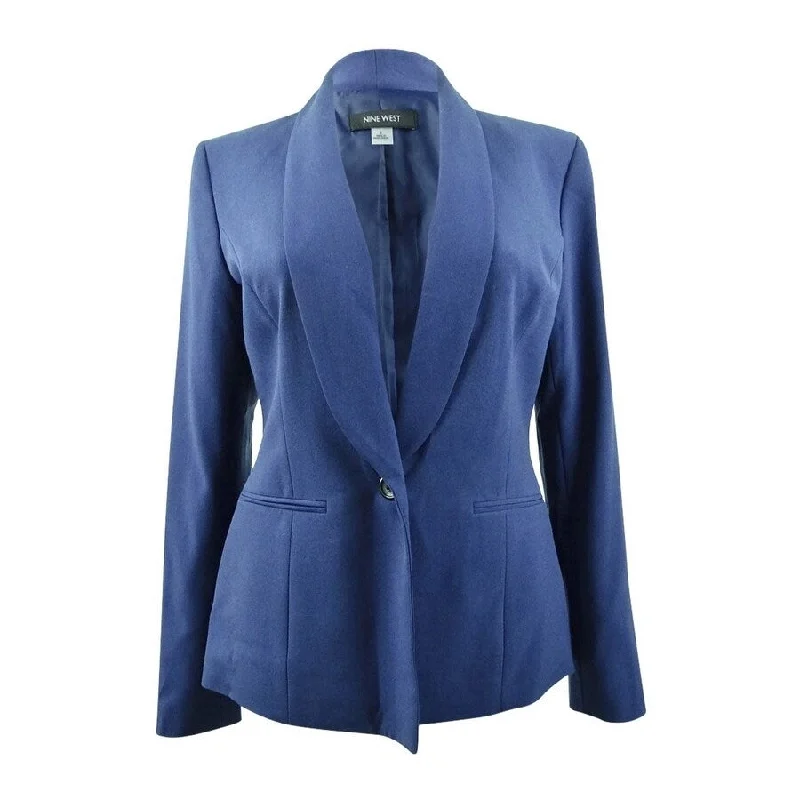 Nine West Women's One-Button Shawl-Collar Stretch Jacket