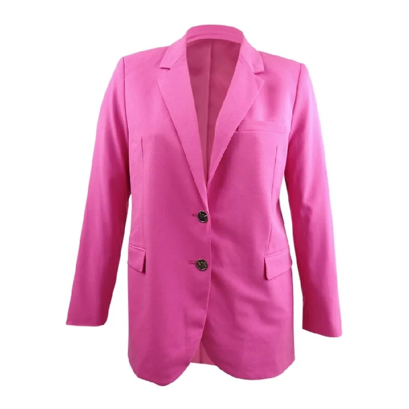 MICHAEL Michael Kors Women's Two-Button Mensy Blazer (8, Cerise)