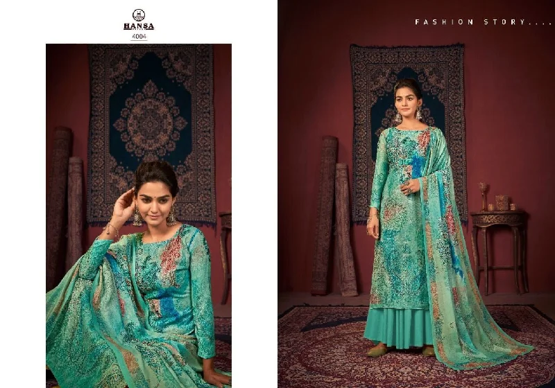 4004 Hansa Printed Straight Cut Designer Suit