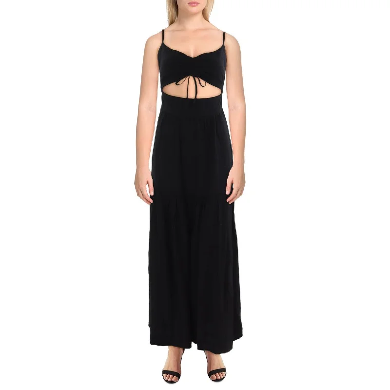 L'Space Womens Zuri Cut-Out Halter Maxi Dress