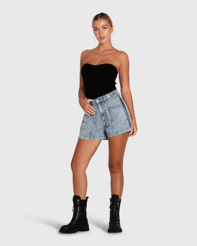 Bring The Heat Denim Shorts