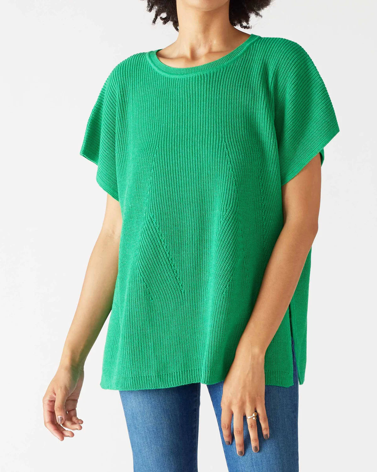 Mersea Camden Short Sleeve Sweater Jade Green