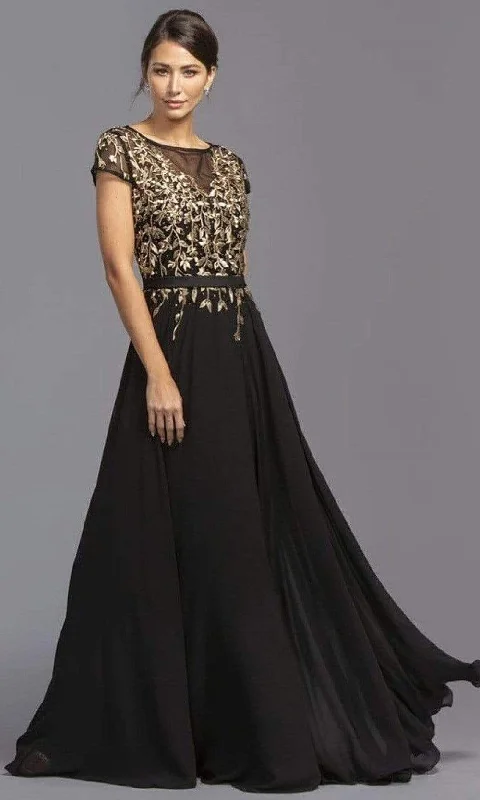 Aspeed Design - M2071 Modest Embroidered Chiffon Dress