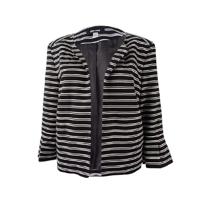 Nine West Women's Striped Ponte Knit Jacket