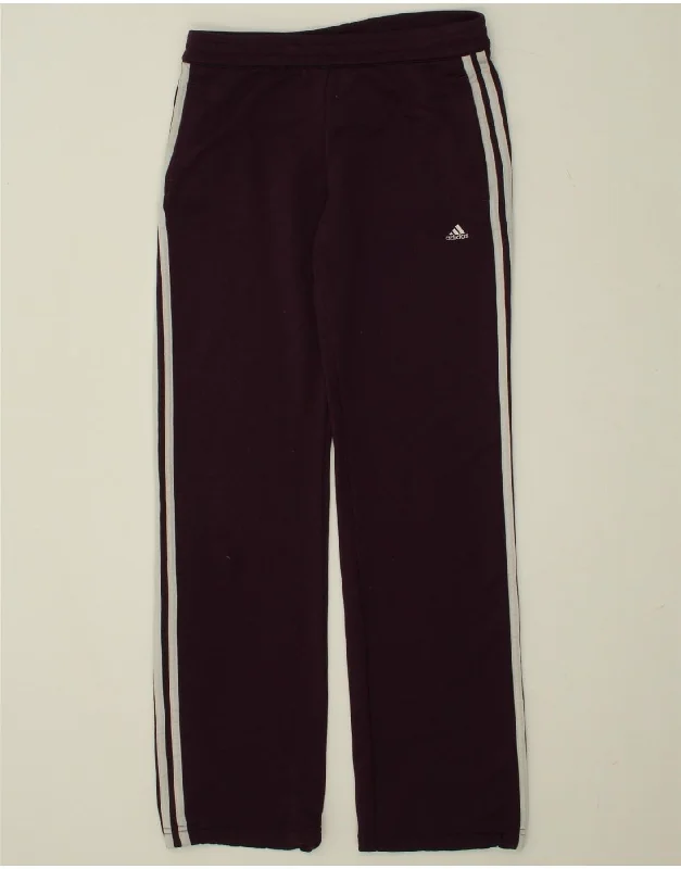 ADIDAS Womens Tracksuit Trousers UK 8 Small Burgundy Polyester