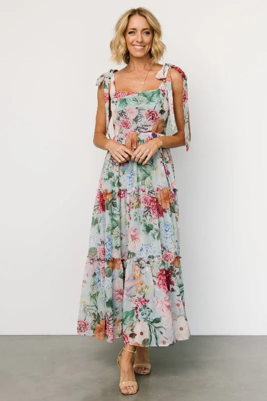 Anita Maxi Dress | Light Blue Multi Floral