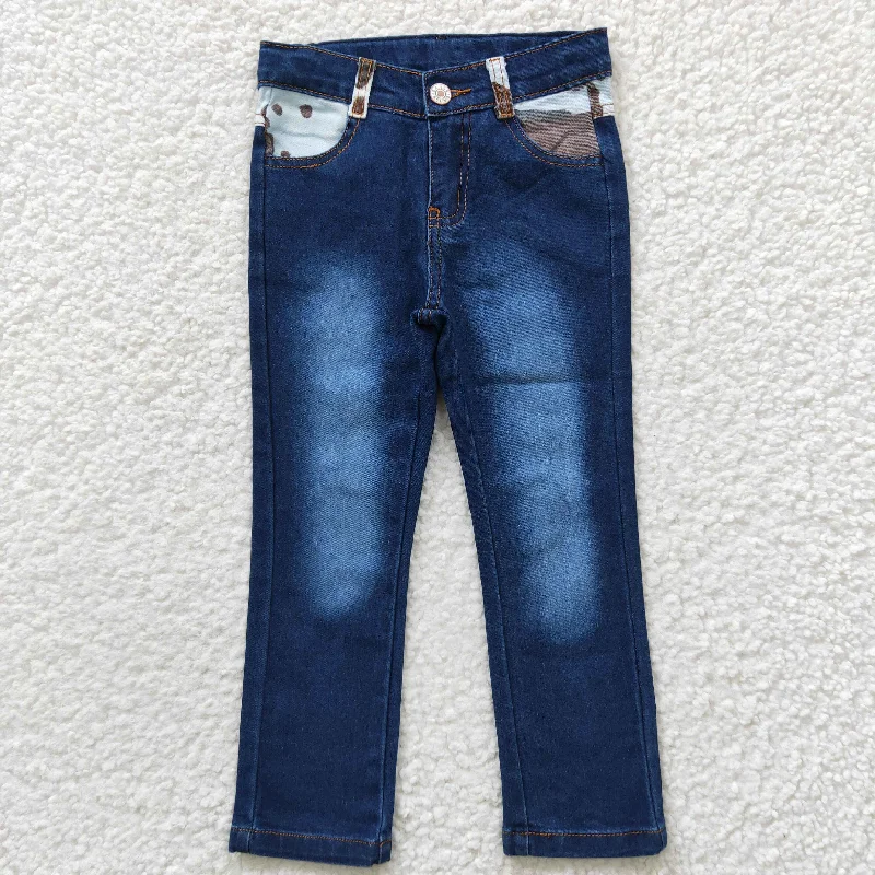 P0075 Blue Bleached Denim Trousers