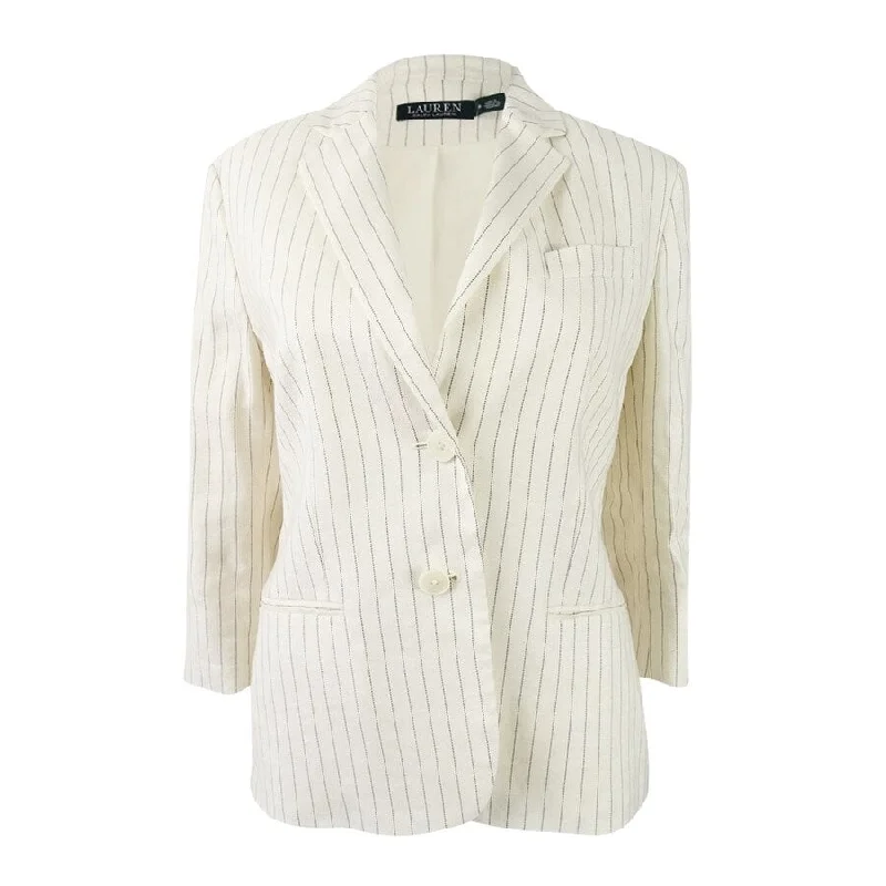 Lauren Ralph Lauren Women's Pinstripe Twill Blazer