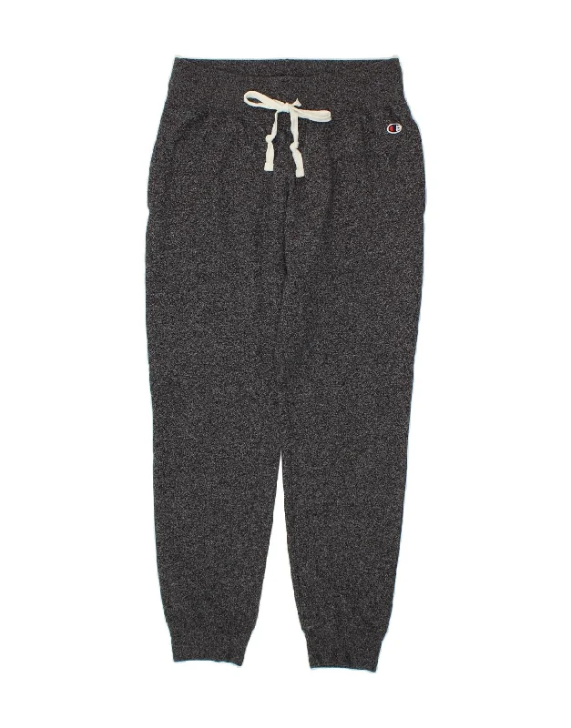 CHAMPION Womens Tracksuit Trousers Joggers UK 8 Small Grey Flecked