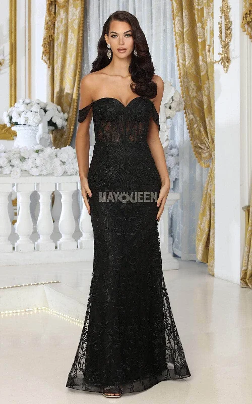 May Queen MQ2044 - Lace Corset Prom Dress