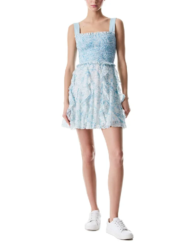 alice + olivia Jocelyn Smock Mini Dress