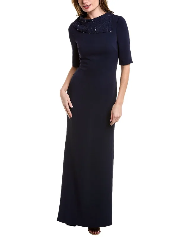 Badgley Mischka Twinkle Collar Gown