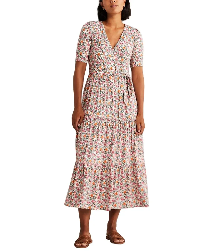 Boden Tiered Wrap Jersey Maxi Dress