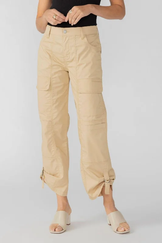 Cali Cargo Standard Rise Pant In True Khaki