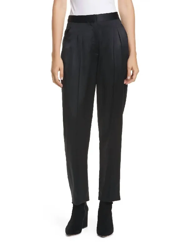 Lia Charmeuse Pant In Black