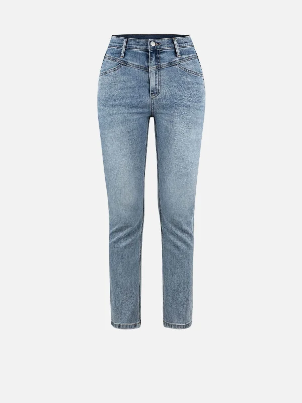 Mid-rise Taper Jeans