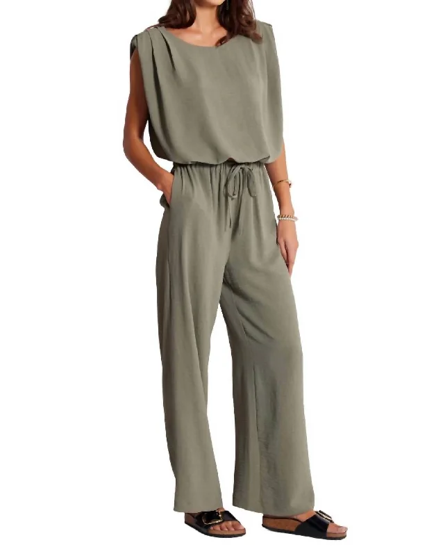 Serafina Drawstring Pant In Olive