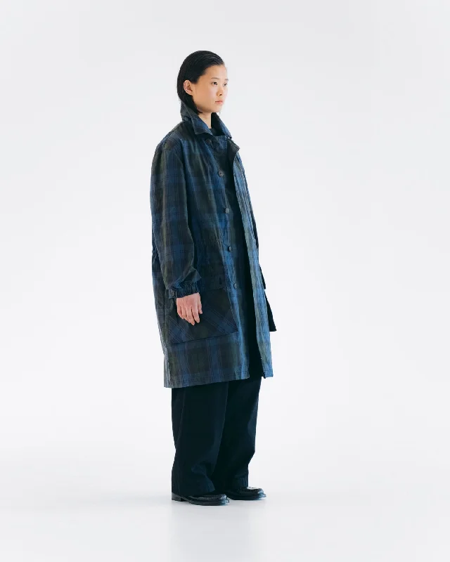 Field Coat Wax Check Blue